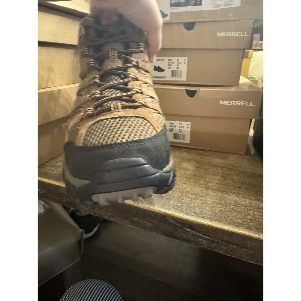 Merrell Men's Moab 2 Mid Waterproof Hiking Work Boots J06051 Earth Brown Size 10
